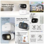Cámara de Seguridad Wi-Fi TP-Link Tapo C216, 2K, 3 MP, Pan / Tilt, Visión nocturna, Exterior