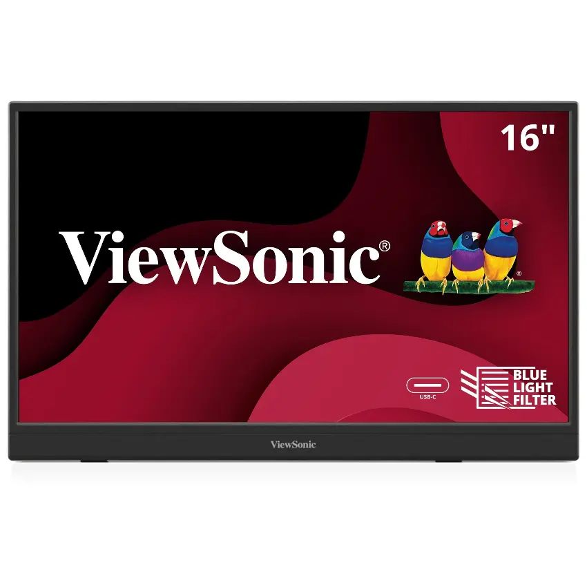Monitor Portátil ViewSonic VA1653, 15.6″, 60Hz, IPS, 1920×1080, 7ms, Mini HDMI, USB-C