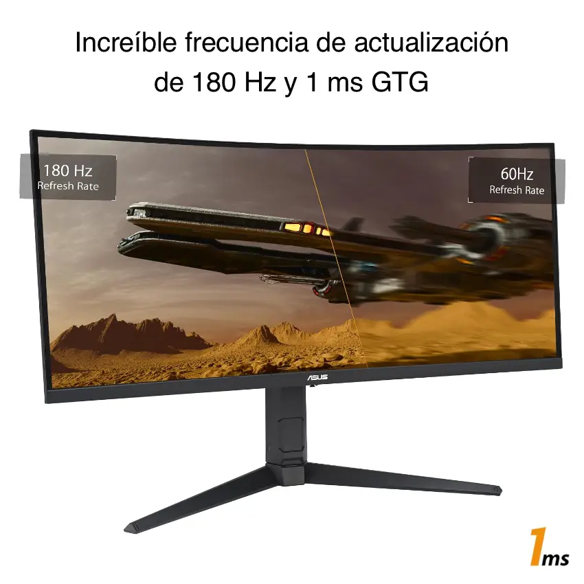 Monitor Gamer ASUS TUF Gaming VG34VQL3A, 34", VA, 180Hz, Curvo, 1500R, 3440x1440, 1ms, DisplayPort, HDMI, FreeSync Premium Pro Monitor Gamer ASUS TUF Gaming VG34VQL3A, 34", VA, 180Hz, Curvo, 1500R, 3440x1440, 1ms, DisplayPort, HDMI, FreeSync Premium Pro