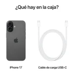 Celular Apple iPhone 17, Black, Negro