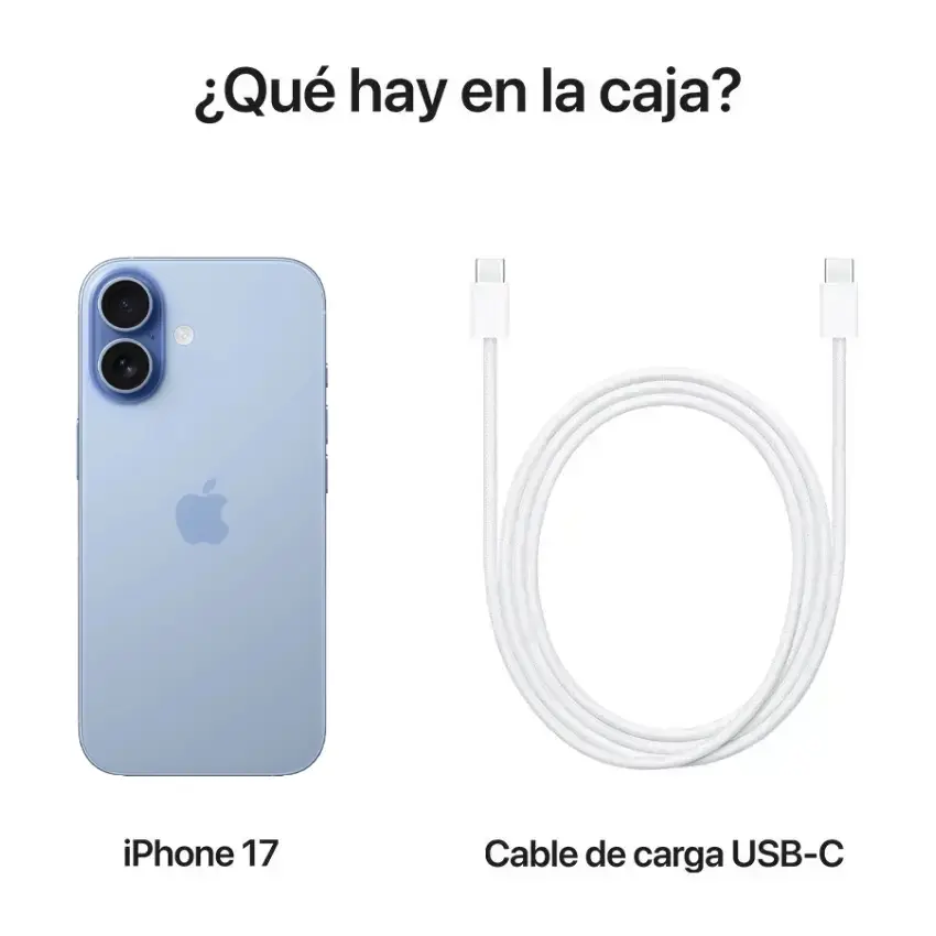 Celular Apple iPhone 17, Mist Blue, Azul Claro Celular Apple iPhone 17, Mist Blue, Azul Claro