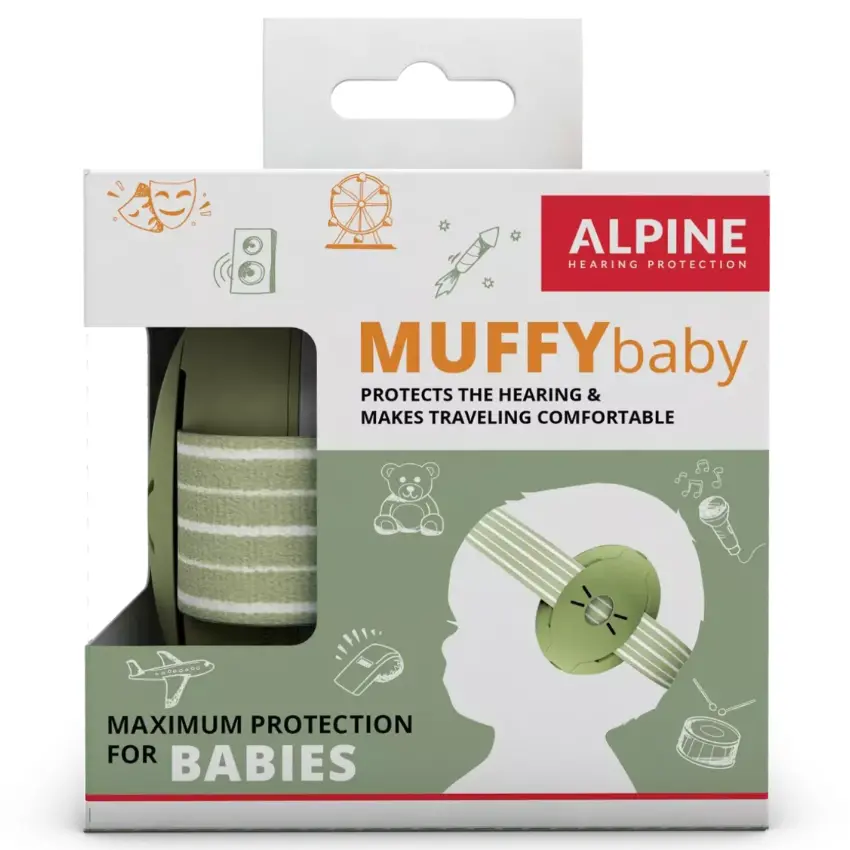 Protectores Auditivos Alpine Muffy Baby, Verde Protectores Auditivos Alpine Muffy Baby, Verde