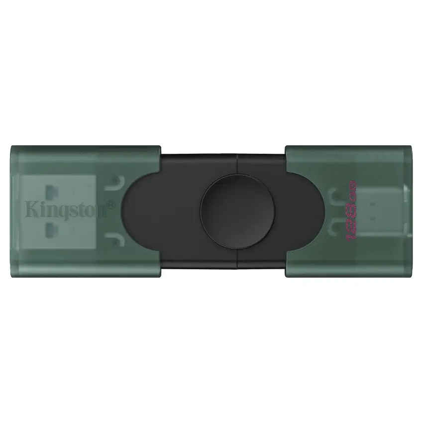 Pendrive Kingston DataTraveler Duo, 128GB, USB tipo C, Verde/Negro