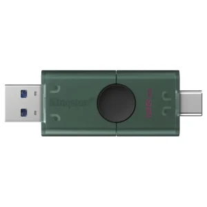 Pendrive Kingston DataTraveler Duo, 128GB, USB tipo C, Verde/Negro