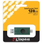 Pendrive Kingston DataTraveler Duo, 128GB, USB tipo C, Verde/Negro