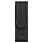 Pendrive Kingston DataTraveler Exodia S, 64GB, USB 3.2 Gen 1, Negro