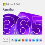 Microsoft 365 Familia, Español, Multilenguaje, 6 Usuarios, Suscripción de 1 año, Licencia digital