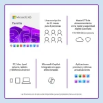 Microsoft 365 Familia, Español, Multilenguaje, 6 Usuarios, Suscripción de 1 año, Licencia digital