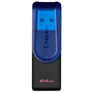 Pendrive Kingston DataTraveler Exodia S, 64GB, USB 3.2 Gen 1, Negro/Azul
