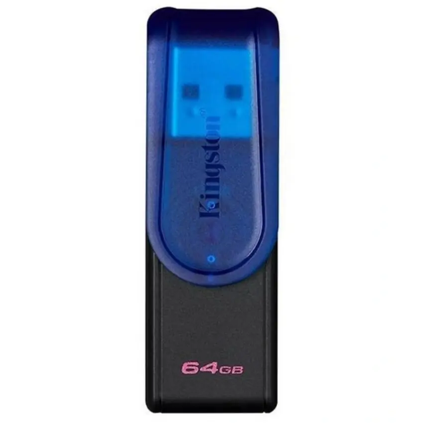 Pendrive Kingston DataTraveler Exodia S, 64GB, USB 3.2 Gen 1, Negro/Azul Pendrive Kingston DataTraveler Exodia S, 64GB, USB 3.2 Gen 1, Negro/Azul