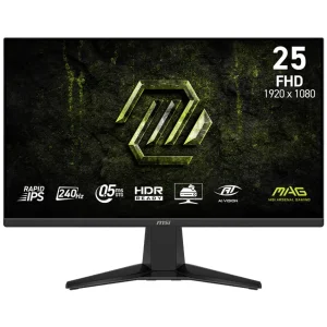 Monitor MSI MAG 255F X24, 24.5", IPS, 240Hz, 1920×1080, 0.5ms, DisplayPort, HDMI, FreeSync Premium