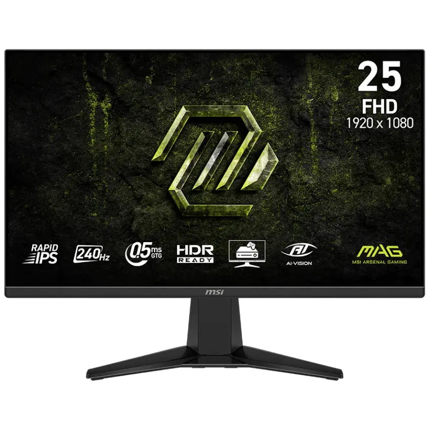 Monitor MSI MAG 255F X24, 24.5", IPS, 240Hz, 1920×1080, 0.5ms, DisplayPort, HDMI, FreeSync Premium Monitor MSI MAG 255F X24, 24.5", IPS, 240Hz, 1920×1080, 0.5ms, DisplayPort, HDMI, FreeSync Premium