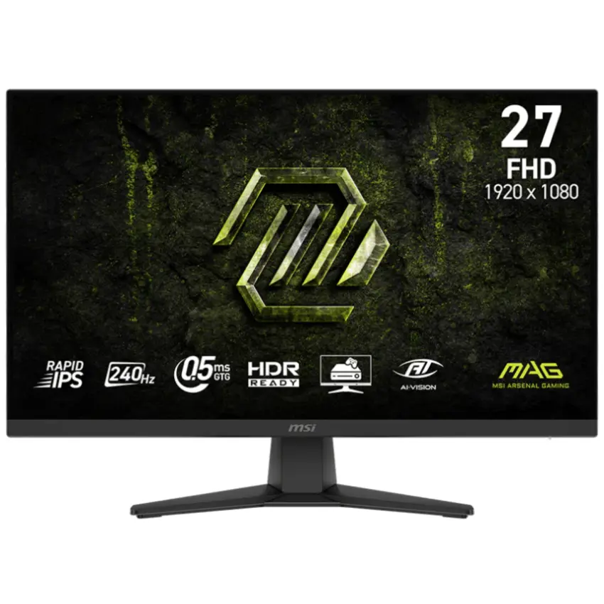 Monitor MSI MAG 272F X24, 27", IPS, 240Hz, 1920×1080, 0.5ms, DisplayPort, HDMI, FreeSync Premium Monitor MSI MAG 272F X24, 27", IPS, 240Hz, 1920×1080, 0.5ms, DisplayPort, HDMI, FreeSync Premium