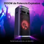 Torre de Sonido LG XBOOM OK99M, Woofer 12", Potencia 2000W, Karaoke Star, Luces LED, DJ Partylink, Bluetooth, Negro