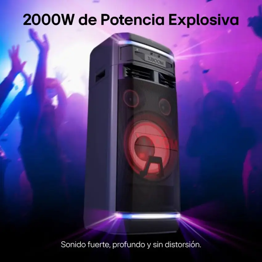Torre de Sonido LG XBOOM OK99M, Woofer 12", Potencia 2000W, Karaoke Star, Luces LED, DJ Partylink, Bluetooth, Negro Torre de Sonido LG XBOOM OK99M, Woofer 12", Potencia 2000W, Karaoke Star, Luces LED, DJ Partylink, Bluetooth, Negro