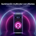 Torre de Sonido LG XBOOM OK99M, Woofer 12", Potencia 2000W, Karaoke Star, Luces LED, DJ Partylink, Bluetooth, Negro
