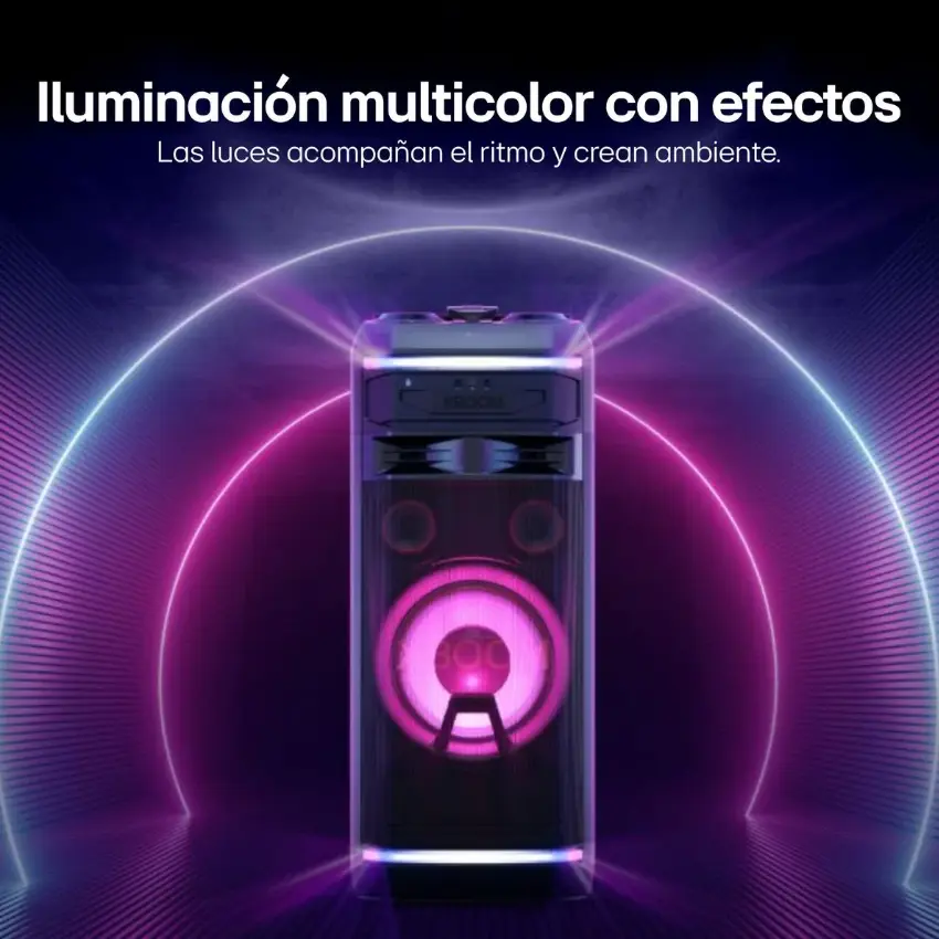 Torre de Sonido LG XBOOM OK99M, Woofer 12", Potencia 2000W, Karaoke Star, Luces LED, DJ Partylink, Bluetooth, Negro Torre de Sonido LG XBOOM OK99M, Woofer 12", Potencia 2000W, Karaoke Star, Luces LED, DJ Partylink, Bluetooth, Negro
