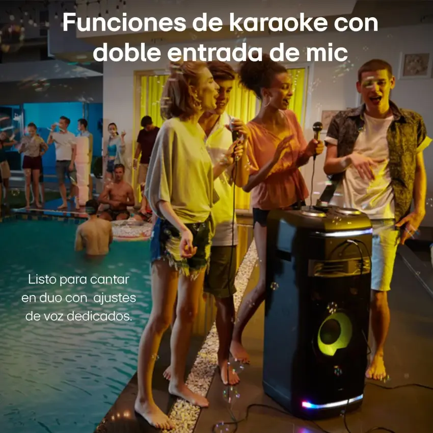 Torre de Sonido LG XBOOM OK99M, Woofer 12", Potencia 2000W, Karaoke Star, Luces LED, DJ Partylink, Bluetooth, Negro Torre de Sonido LG XBOOM OK99M, Woofer 12", Potencia 2000W, Karaoke Star, Luces LED, DJ Partylink, Bluetooth, Negro