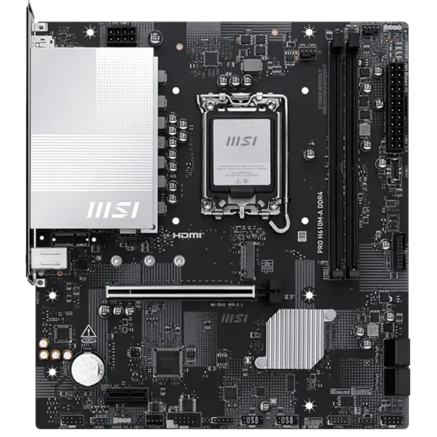 Motherboard MSI PRO H610M-A DDR4, Socket 1700 Motherboard MSI PRO H610M-A DDR4, Socket 1700