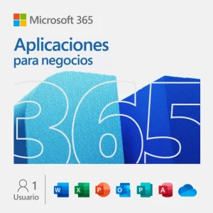 Microsoft 365 Aplicaciones para Negocios, Español, Multilenguaje, 1 Usuario, Suscripción de 1 año, Licencia digital