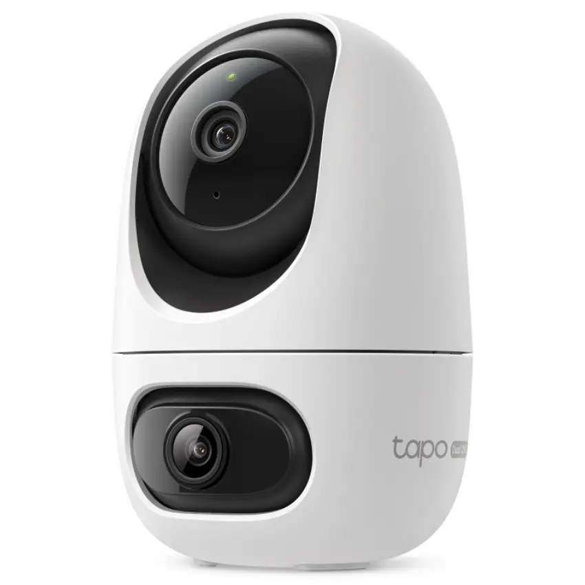 Cámara de Seguridad Wi-Fi TP-Link Tapo C245D, 2K, 3 MP, Doble lente, Pan / Tilt, Visión nocturna, Interior