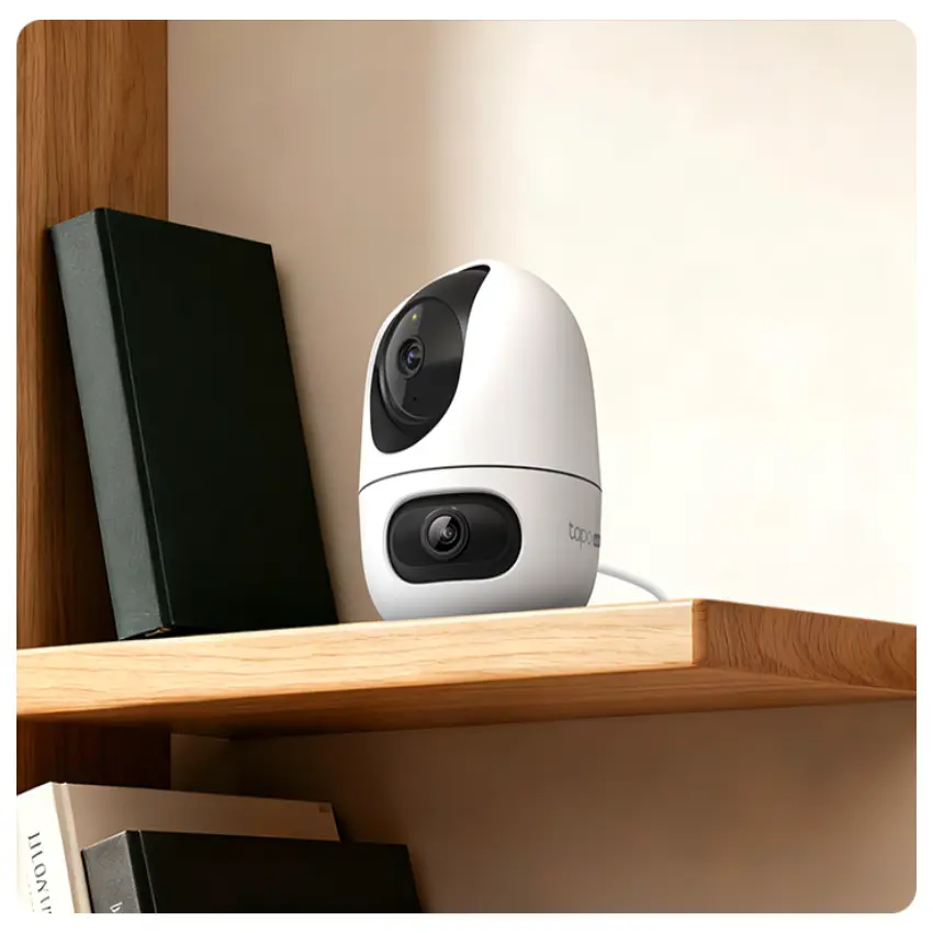 Cámara de Seguridad Wi-Fi TP-Link Tapo C245D, 2K, 3 MP, Doble lente, Pan / Tilt, Visión nocturna, Interior