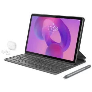 Tablet Lenovo Idea Tab (TB336FU), 11" 2.5K IPS, MediaTek Dimensity 6300 Octa-Core 2.0GHz, 8GB RAM LPDDR4x, 128GB UFS 2.2, Wi-Fi, Android 15, Incluye Funda + Lápiz + Auriculares E310, Luna Grey, Gris Oscuro