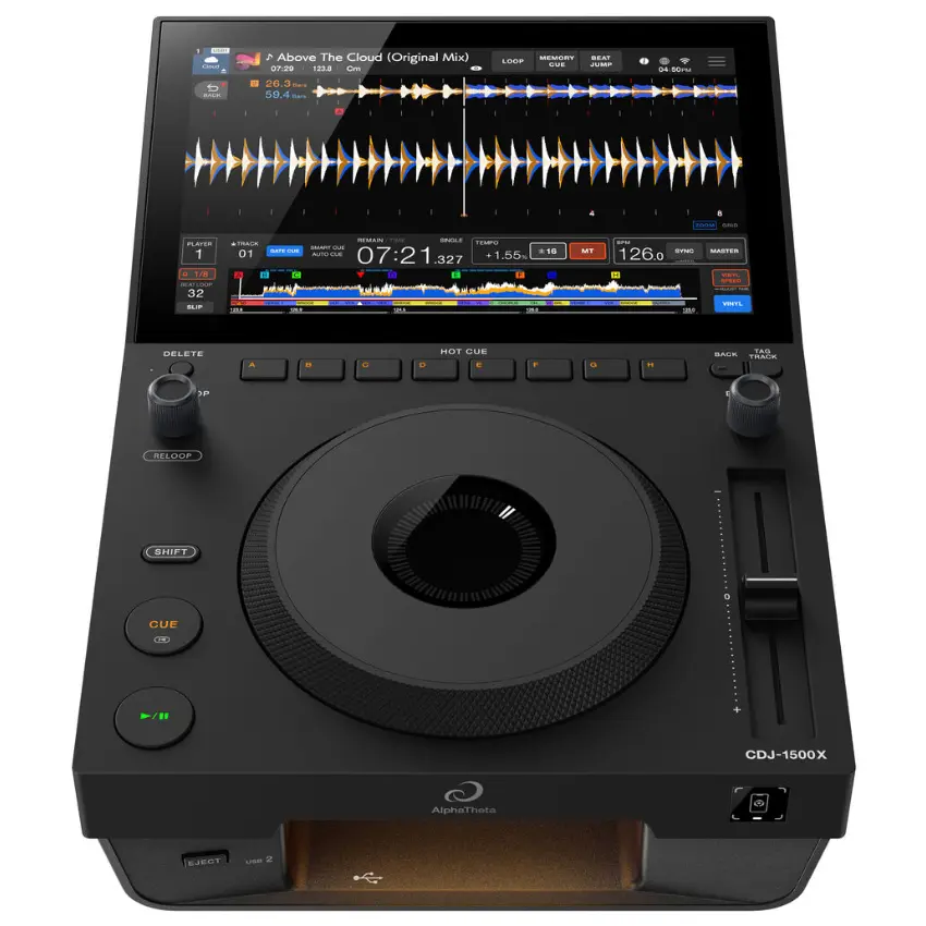 Reproductor Profesional Compacto AlphaTheta CDJ-1500X de Alta Resolución con Pantalla Táctil (Negro) Reproductor Profesional Compacto AlphaTheta CDJ-1500X de Alta Resolución con Pantalla Táctil (Negro)