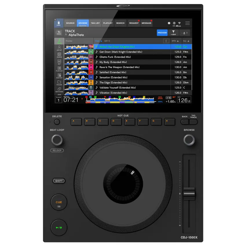 Reproductor Profesional Compacto AlphaTheta CDJ-1500X de Alta Resolución con Pantalla Táctil (Negro) Reproductor Profesional Compacto AlphaTheta CDJ-1500X de Alta Resolución con Pantalla Táctil (Negro)