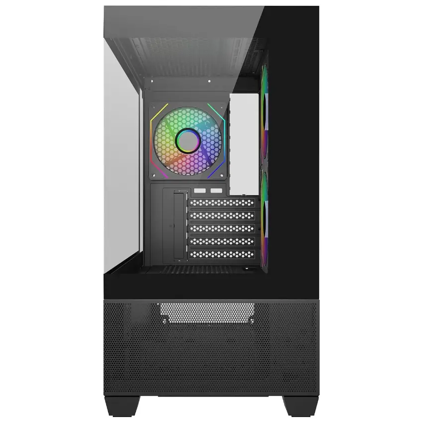 Gabinete Cooler Master Elite 490, Micro-ATX, Sin Fuente, 2 Vidrios Templados, 3 Fan 12 cm ARGB, Negro Gabinete Cooler Master Elite 490, Micro-ATX, Sin Fuente, 2 Vidrios Templados, 3 Fan 12 cm ARGB, Negro