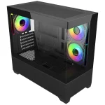 Gabinete Cooler Master Elite 490, Micro-ATX, Sin Fuente, 2 Vidrios Templados, 3 Fan 12 cm ARGB, Negro